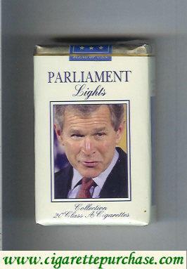Parliament cigarettes Lights design with George Bush